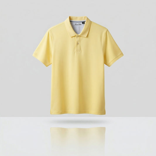 Tasso Elba Men’s Yellow Polo Shirt - Size XL - 100% Cotton - Short Sleeve Golf Casual