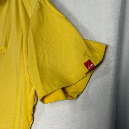 The North Face Men’s Pique Polo Shirt, Yellow, Embroidered Logo, Size Large