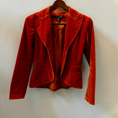 Armor Jeans Women’s Small Burnt Orange Velvet Blazer