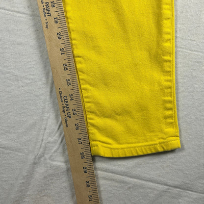 Vintage Versace Jeans Couture Men’s Size 26 Yellow High-Waisted Denim Jeans