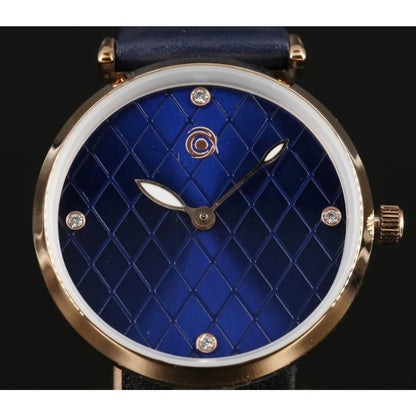 Magnicor Watch with Blue Argyle Dial and Blue Strap Women's 40mm