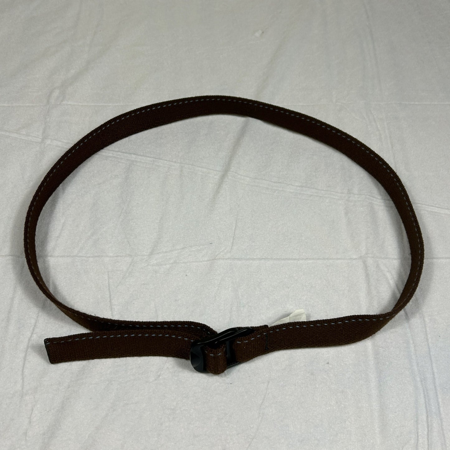 L.L. Bean Men’s Large OHAY7 Webbed Cloth Belt Brown Adjustable Metal Buckle