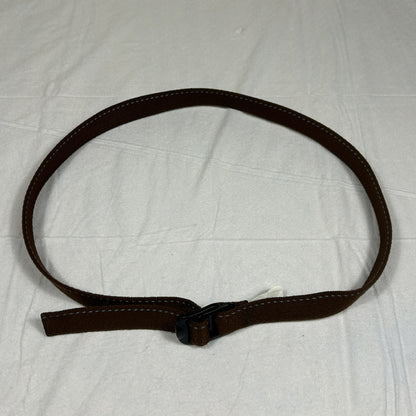L.L. Bean Men’s Large OHAY7 Webbed Cloth Belt Brown Adjustable Metal Buckle