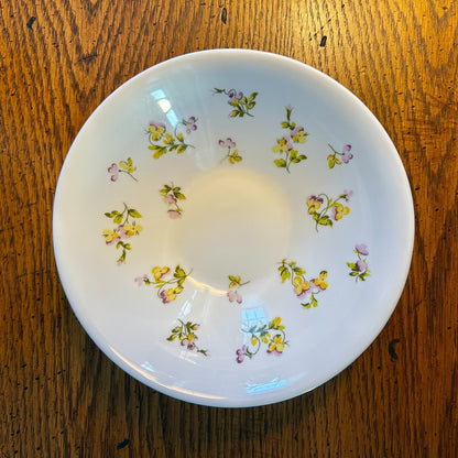 1 Martha Stewart Everyday Glass Soup Cereal Bowls Pansies Purple Yellow France