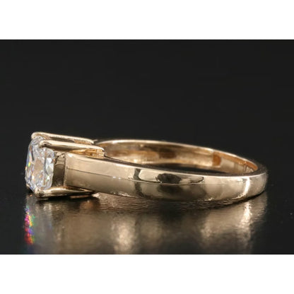 GIA Certified 1.01 CT Internally Flawless Cushion Cut Diamond Solitaire Ring in 18K Yellow Gold