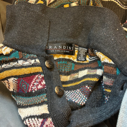 Brandini Le Collezioni Coogi Style Sweater, Size Medium, 3D Textured Knit