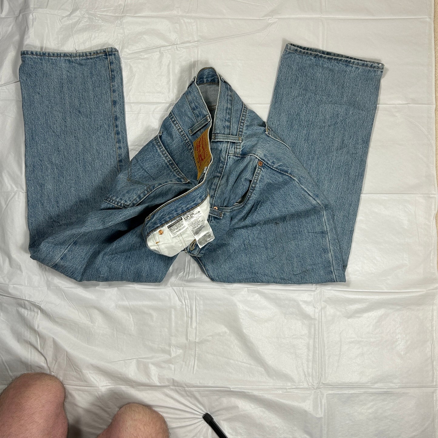 Vintage Levi’s 501 Men's 38x29 Button Fly Jeans Medium Wash Distressed