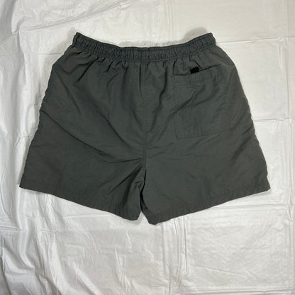 C Rise Retro Men’s Swim Trunks Size Medium | Dark Forest Green Nylon Shorts w/ Liner