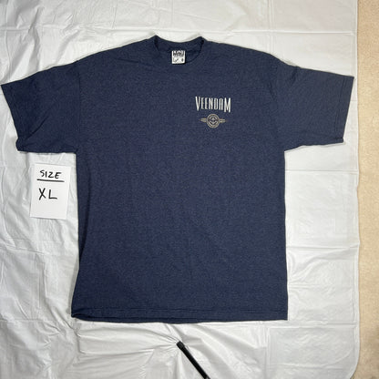 Vintage XL Holland America Line Veendam Embroidered T-Shirt Blue Stripe USA