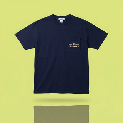NWT Holland America Line Men's XL Navy Blue Pocket T-Shirt Embroidered Logo