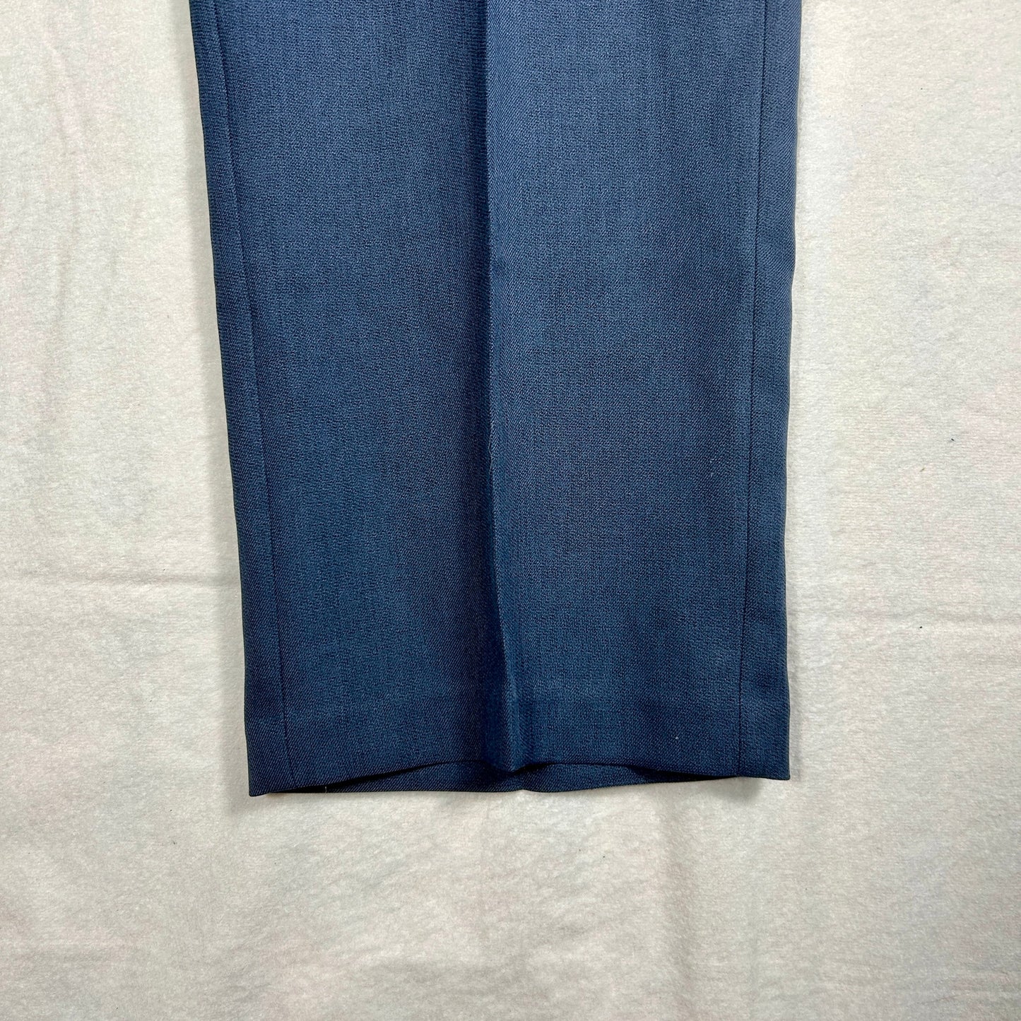 NWT Haggar Men's Super Flex Waistband Dress Pants, 32x30 Navy Blue, Straight Fit