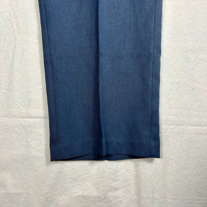 NWT Haggar Men's Super Flex Waistband Dress Pants, 32x30 Navy Blue, Straight Fit