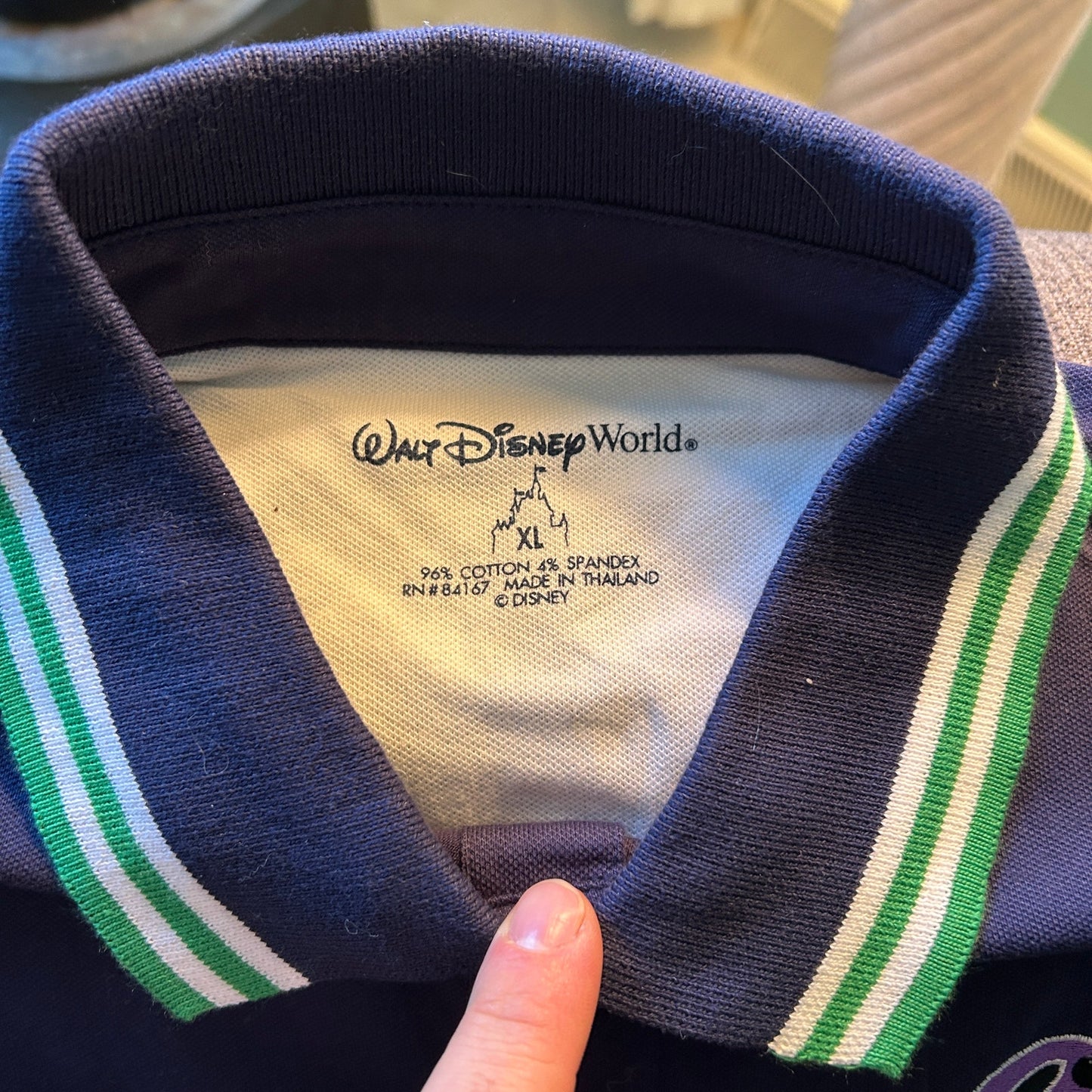 NWT Walt Disney World 2009 Mickey Mouse Embroidered Polo Shirt – Navy Blue Stretch Pique – Size XL