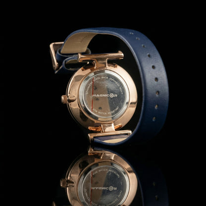 Magnicor Watch with Blue Argyle Dial and Blue Strap Women's 40mm