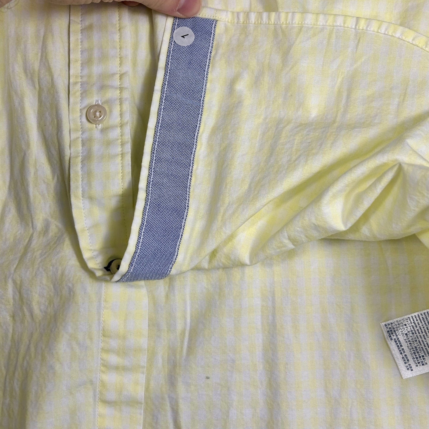 Tommy Hilfiger Men's XL Classic Fit Casual Button Down, Yellow Check Long Sleeve
