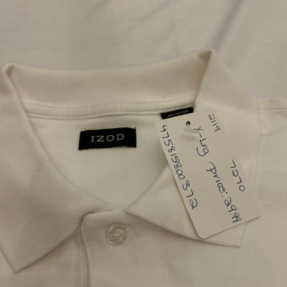 NWT IZOD White Polo Shirt Men's XL | 100% Cotton Pique Golf Casual