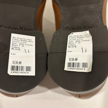 Calvin Klein Men's Bram Diamond Cap-Toe Oxford Shoes - Tan Brown - Size 11