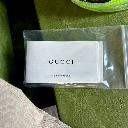 Auth GUCCI Ultrapace R Mid-Top Neon Reflective Sock Sneakers - With Box & Papers
