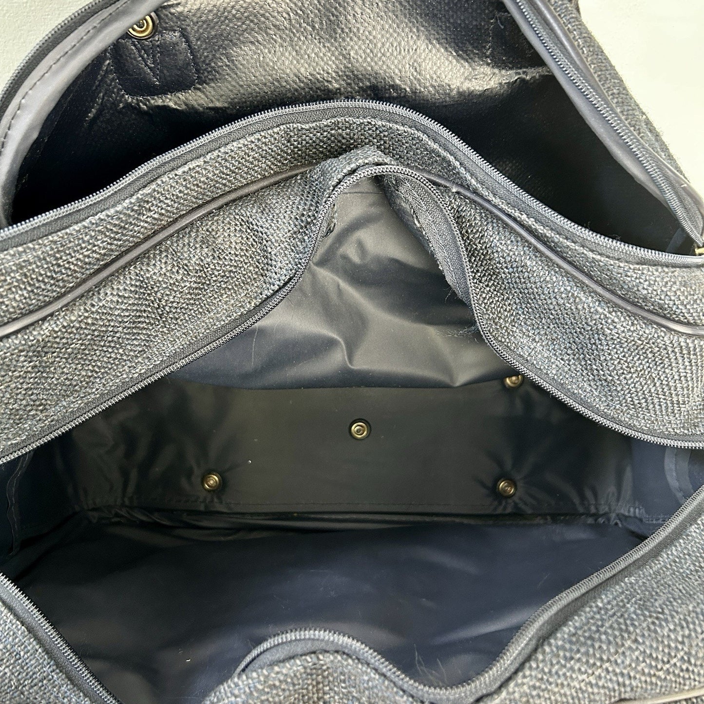 Vitali Black Duffle Bag Adjustable Straps Zipper Closure Carry Handles Unisex
