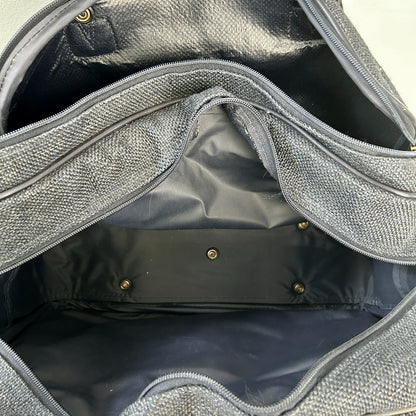 Vitali Black Duffle Bag Adjustable Straps Zipper Closure Carry Handles Unisex