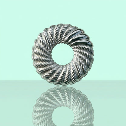 Vintage Monet Signed Silver-Tone Wreath Brooch Round Pin | Mid-Century Jewelry