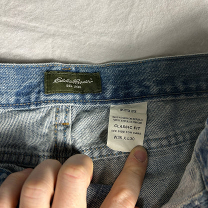 Eddie Bauer Classic Fit Straight Leg Jeans - Medium Wash Denim - Men’s 35 x 30