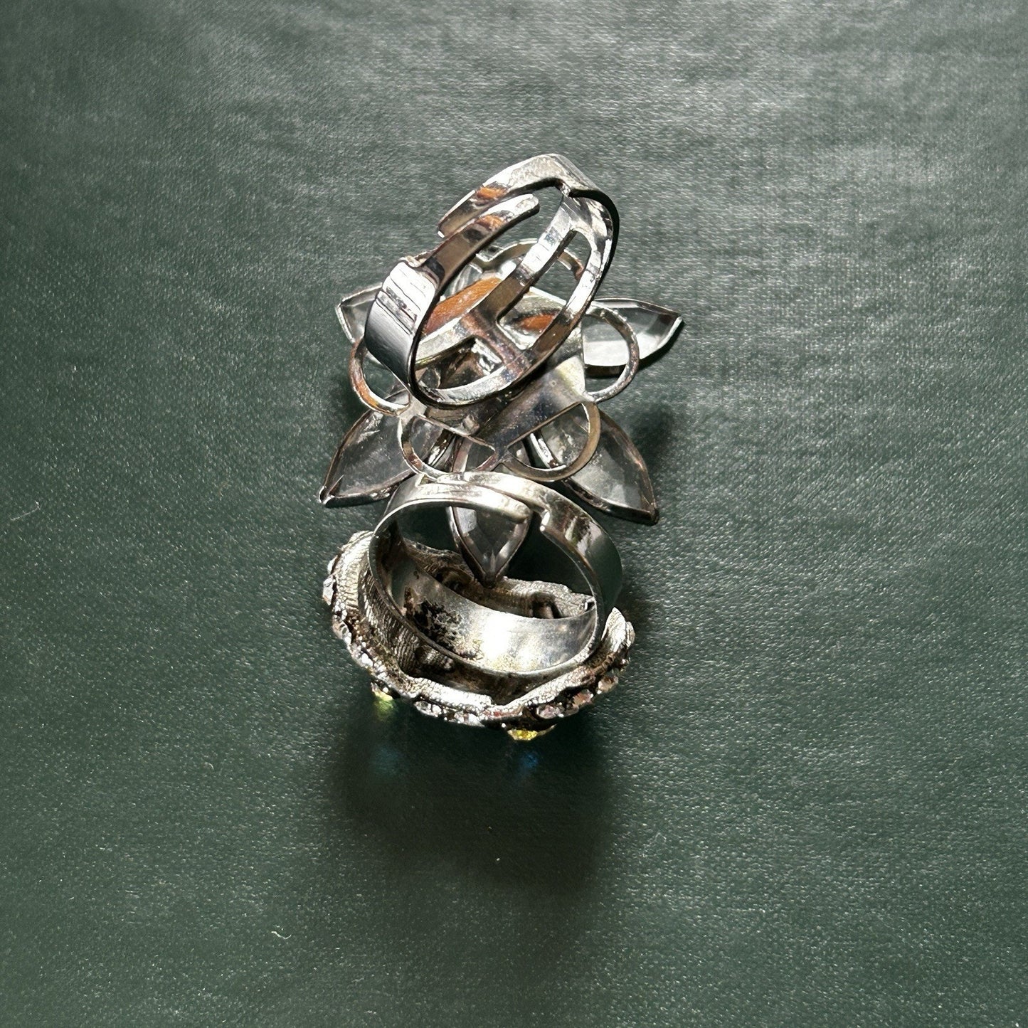 Pair Of Adjustable Costume Jewelry Rings