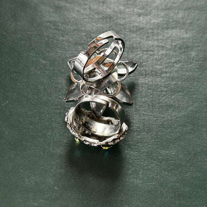 Pair Of Adjustable Costume Jewelry Rings