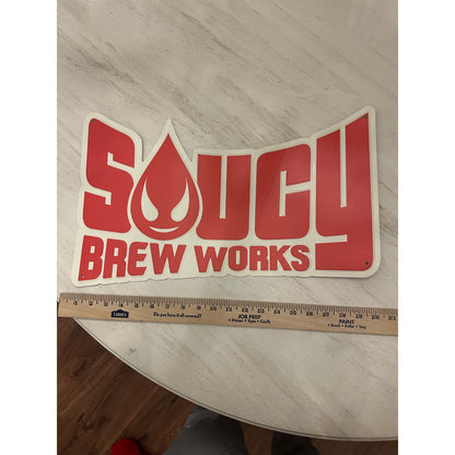 Metal Saucy Brew Works Sign - Brewery in Cleveland