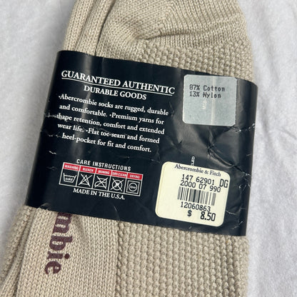 Vintage Abercrombie & Fitch Reliable Outdoor Goods Socks Deadstock Made in USA