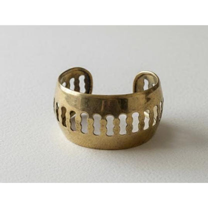Vintage Cut-Out Brass Cuff Bracelet