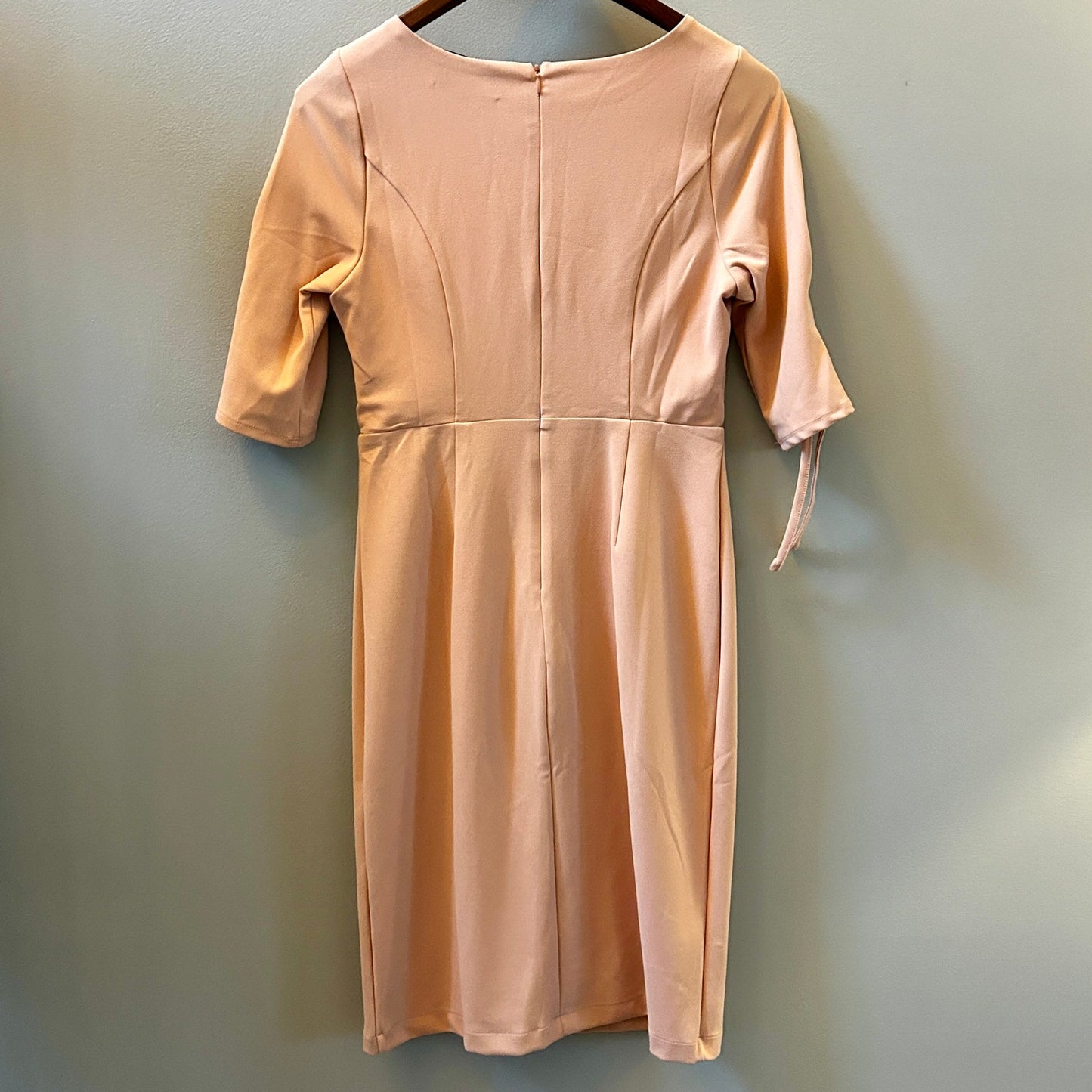 Charles Henry NWT Blush Pink Sheath Dress Size 4 Tie Sleeve