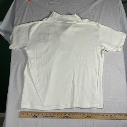 Vintage 90s Spider Bay Marina Little Current Polo Shirt, White Single Stitch, XL