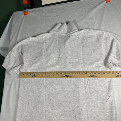 Vintage Pancho Cozumel Embroidered Polo Shirt - Men's Large - Heather Gray - Made in Mexico