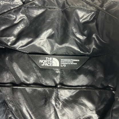 The North Face Women's Large Black Puffer Vest - 700 Down Fill Nuptse Style Winter Shell