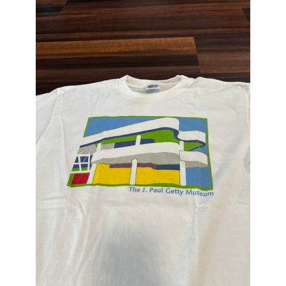 Vintage 90s The J. Paul Getty Museum Architecture T-Shirt Men's Large Anvil Richard Meier Single Stitch
