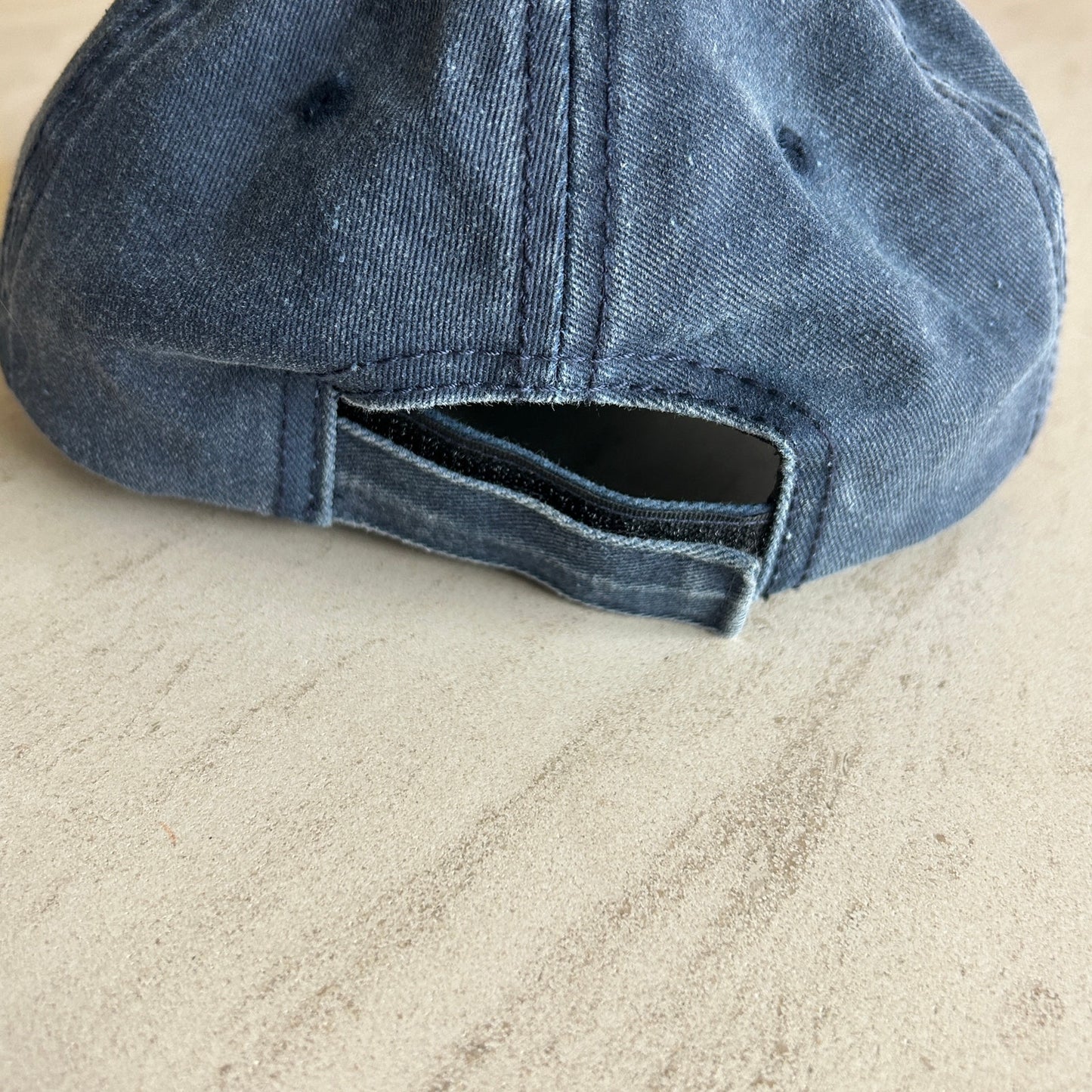 Vintage TBL Jamaica Souvenir Hat - Washed Navy Blue Denim - Palm Tree Logo