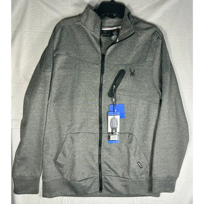 Spyder Men's Large Gray Full-Zip Jacket - NWT Performance Technical Shell