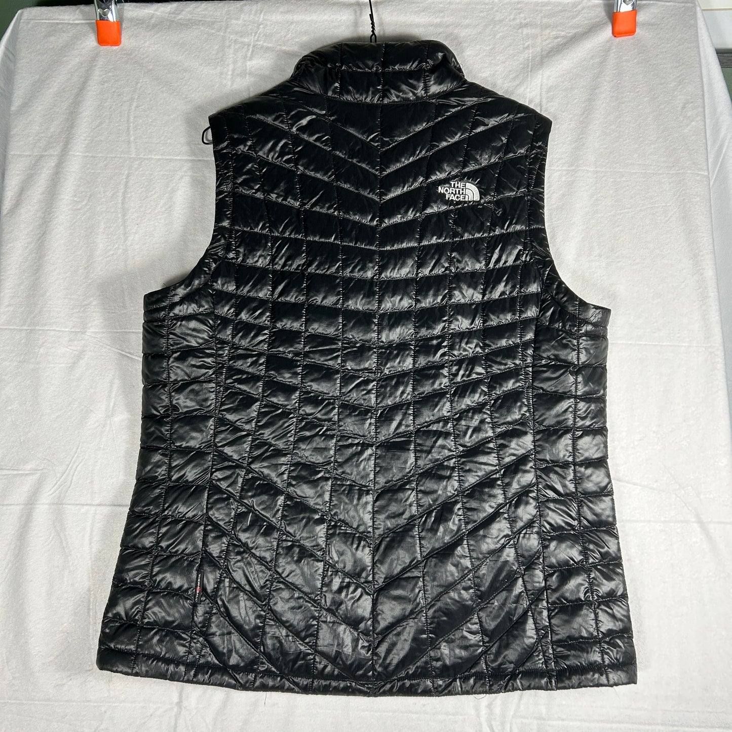 The North Face Women's Large Black Puffer Vest - 700 Down Fill Nuptse Style Winter Shell