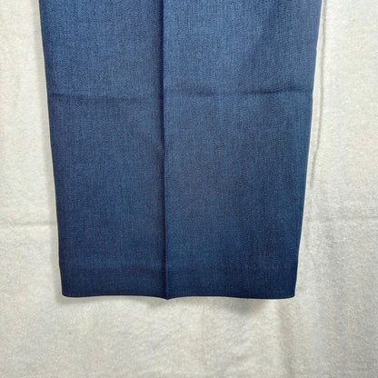 NWT Haggar Men's Super Flex Waistband Dress Pants, 32x30 Navy Blue, Straight Fit
