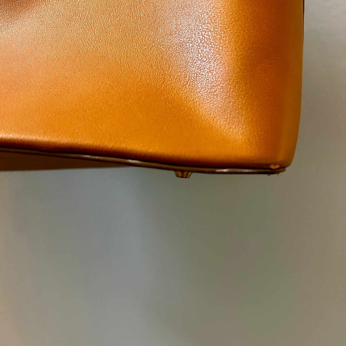 Danbury Mint Sedona Tan Faux Leather Satchel Monogram GEC