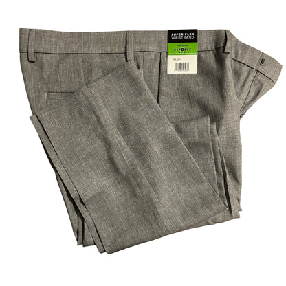NWT Haggar Men's Super Flex Waistband Dress Pants - 32x30 - Heather Gray