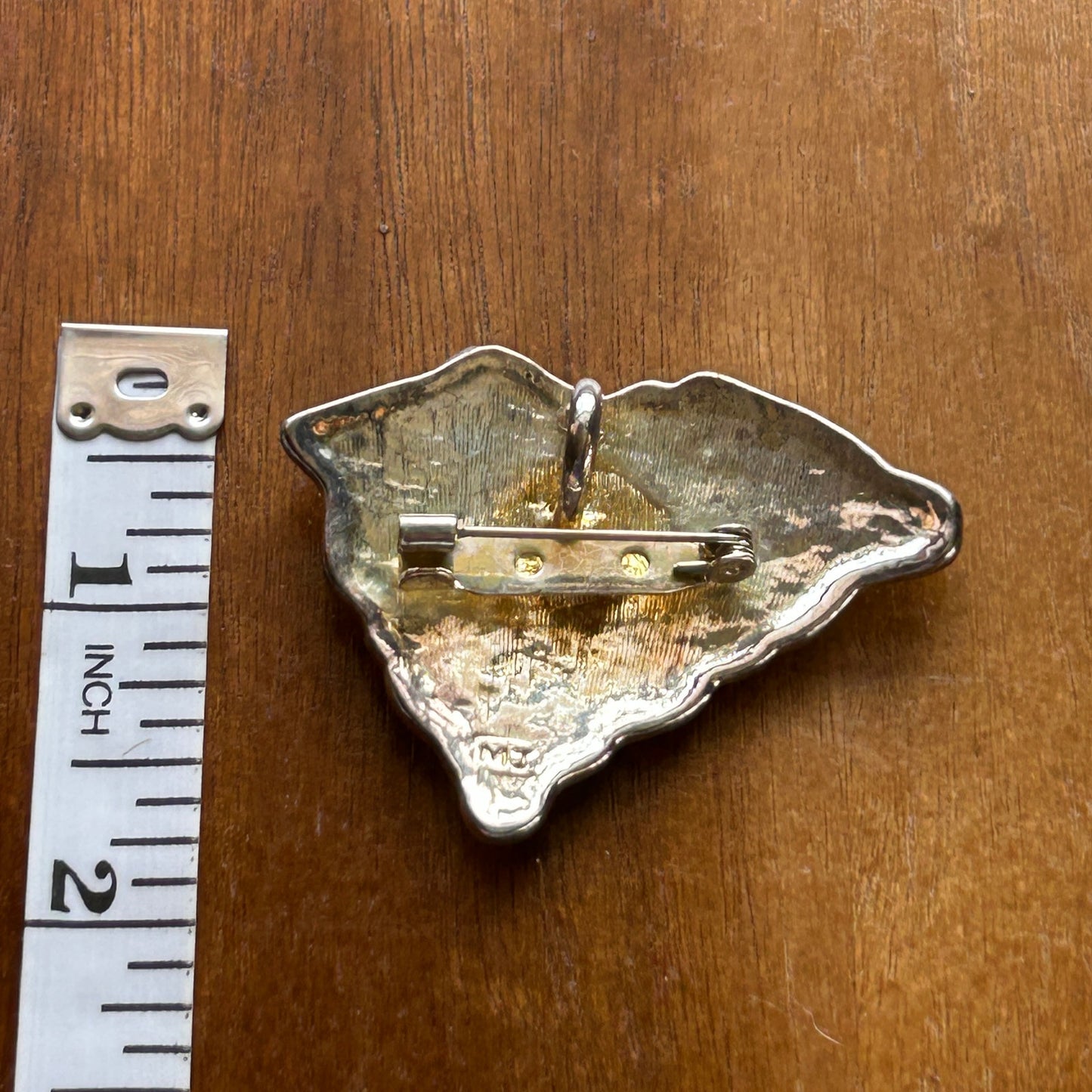 Vintage South Carolina State Brooch & Pendant, Silver & Gold Palmetto Tree Pin