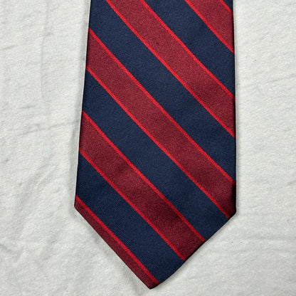 Daniel Cremieux Signature Collection Men’s Silk Tie, Navy & Burgundy Repp Stripe