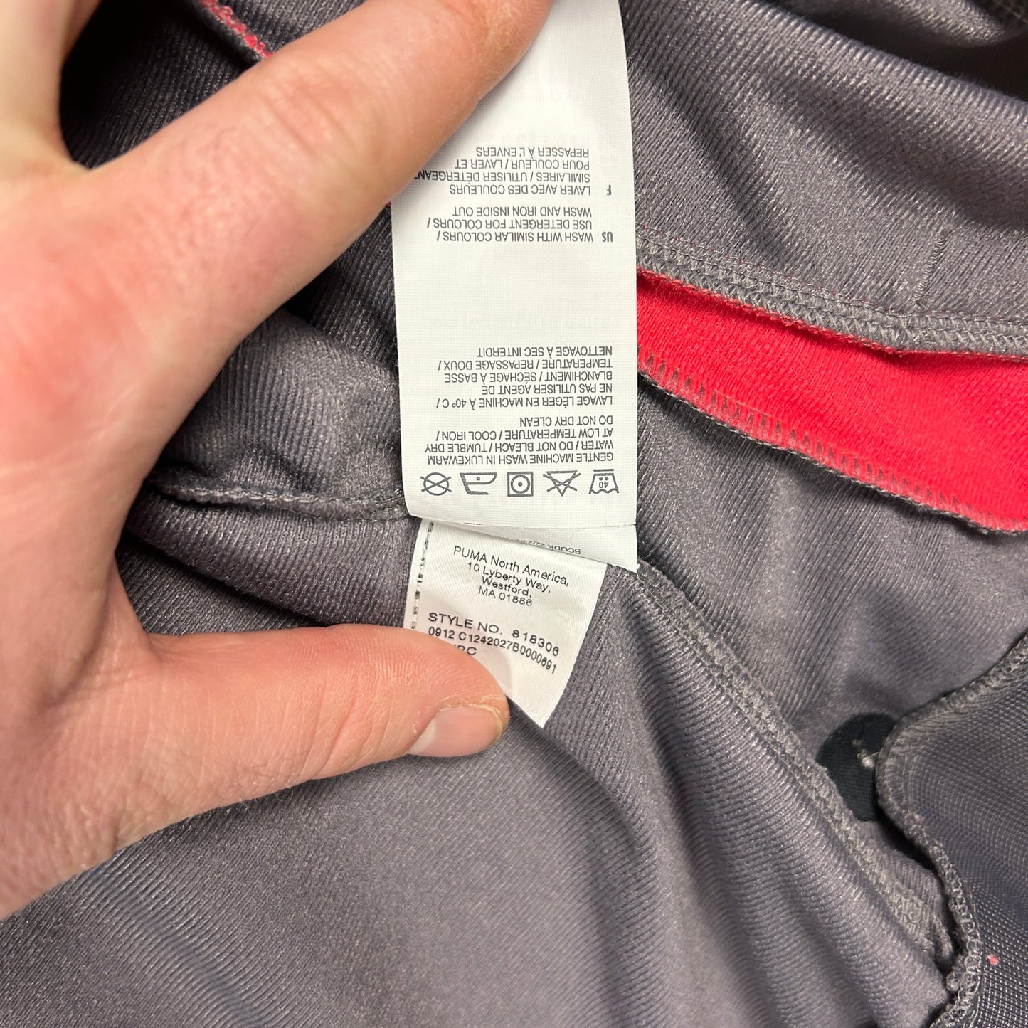 Puma Women’s SportLifestyle Full-Zip Track Jacket - Gray & Hot Pink - Size Large