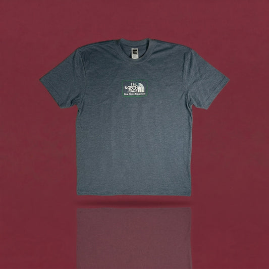 The North Face "Fine Alpine Equipment" Graphic Tee - Men’s XXL - Heather Navy Blue
