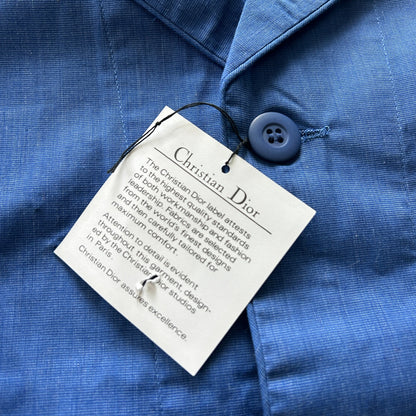 NWT Christian Dior Men's XL Blue Pajama Top | Deadstock Luxe Loungewear
