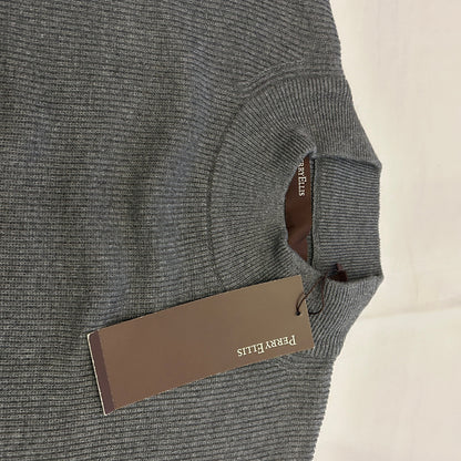 NWT Perry Ellis Men's XL Gray Mock Turtleneck Sweater | Cotton-Rayon Blend
