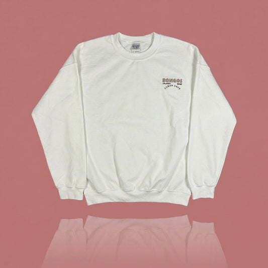Vintage Bongos Cuban Cafe Sweatshirt - Miami Orlando - White Crewneck XL - Gloria Estefan