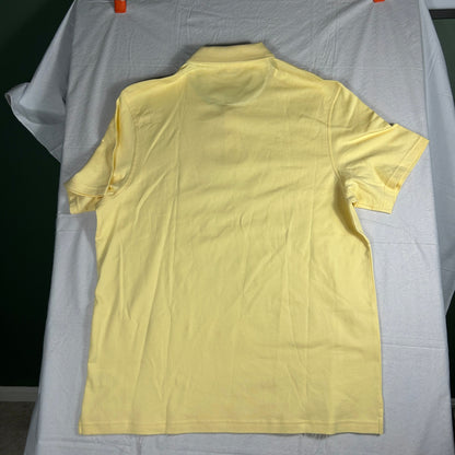 Tasso Elba Men’s Yellow Polo Shirt - Size XL - 100% Cotton - Short Sleeve Golf Casual